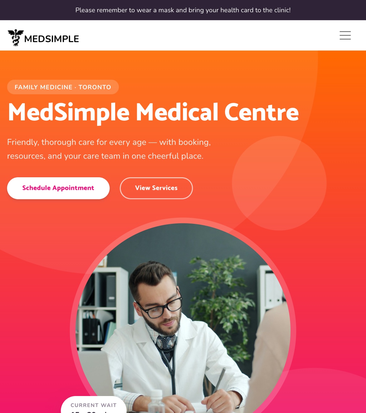 Sunrise Health theme preview